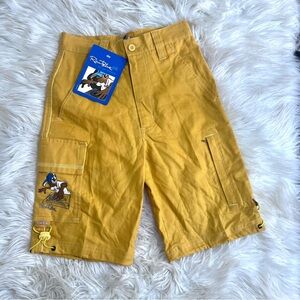 Raw Blue Vintage 90’s Boys Size 10 DJ Graphic Yellow Cargo Shorts